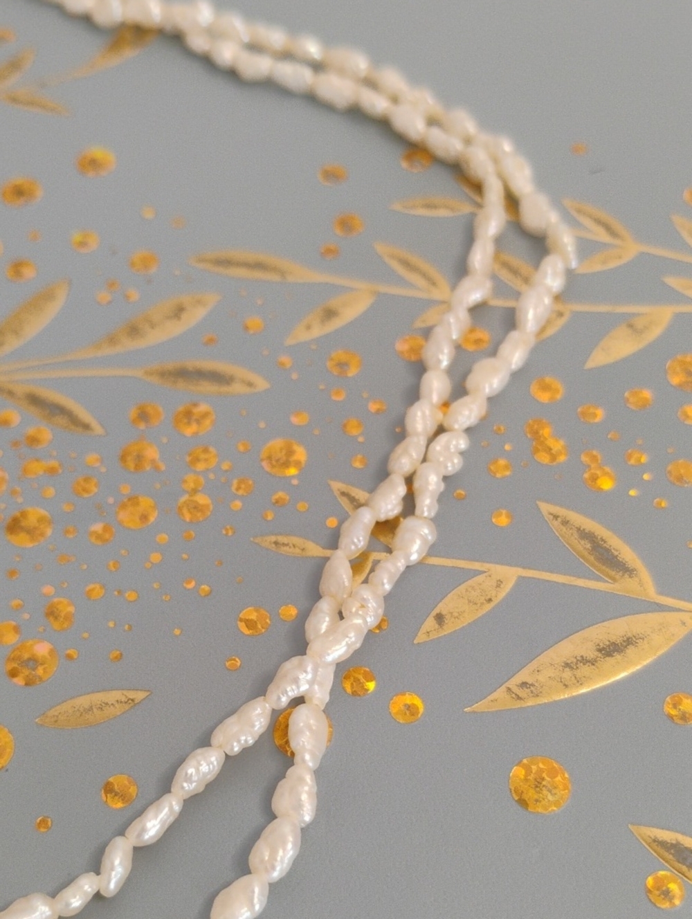 14 K gold Seed Pearl Necklace